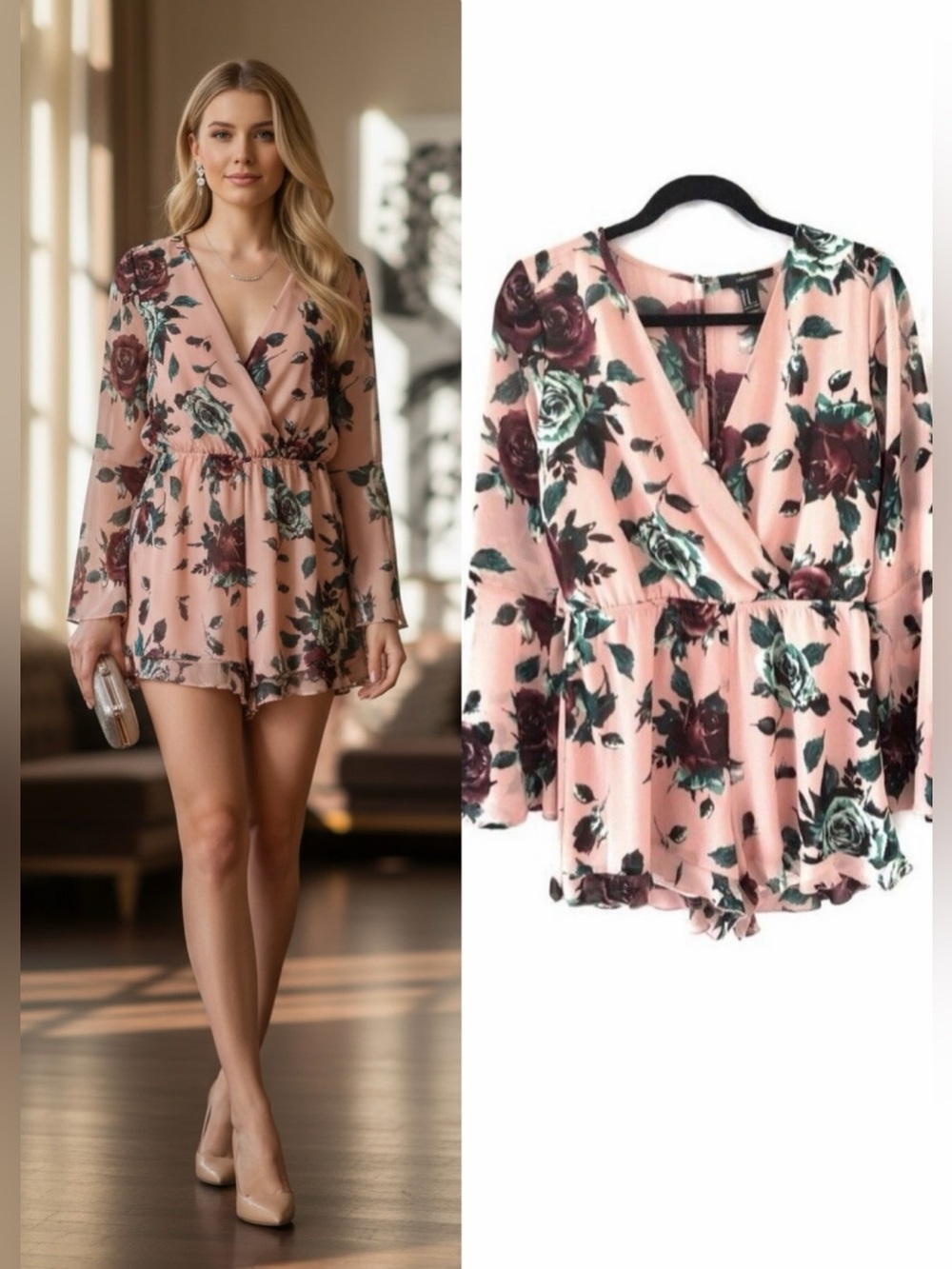 Forever 21 Chic BOHO Floral Print Romper